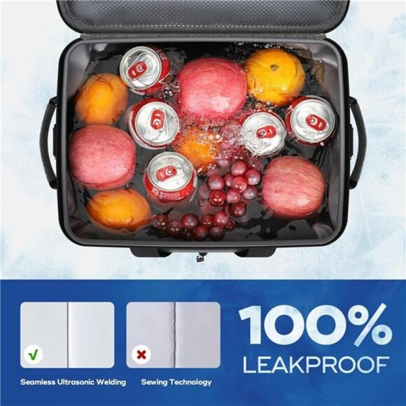 Large Soft Cooler Bag 30 Can Insulated Leakproof Beach Camping Travel Tote - Picture 3 of 7